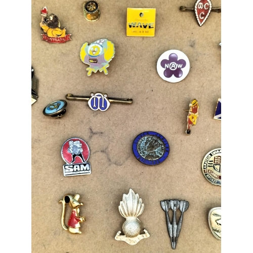 363 - Large Collection of Pin Badges to include Vintage Enamelled Examples, etc.