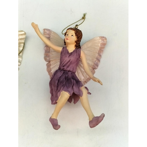 384 - Hanging Fairy Ornaments/Decorations (4). 12.5cm Tall.