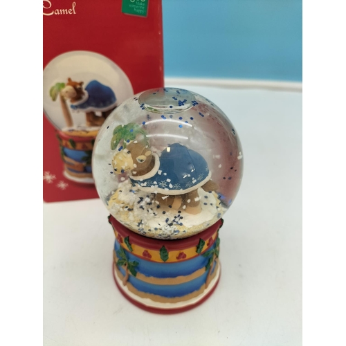 440 - Boxed Russ Berrie & Co Hand Painted 'Oasis the Camel' 10cm Water Globe.