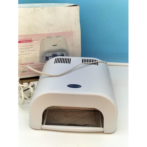 444 - Boxed Professional Salon Serve Tunnel Lamp Nail Dryer. Opened but Never Used.