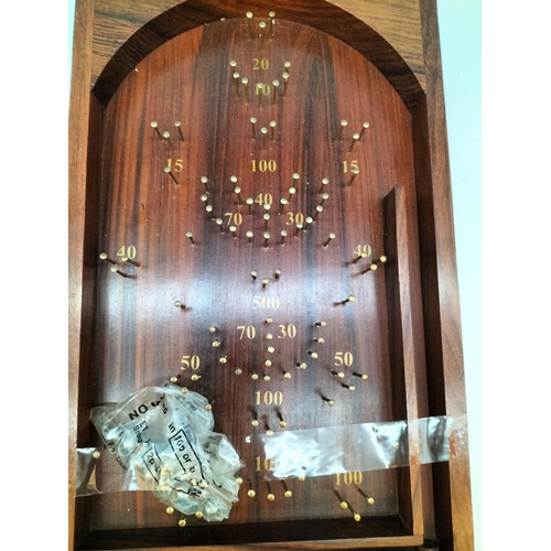 147 - Wooden Table Top Bagatelle Game. 34cm x 20cm