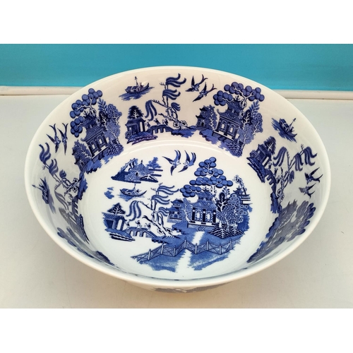 152 - Coalport 'Willow' Pattern Bowl. 11cm High, 26cm Diameter.