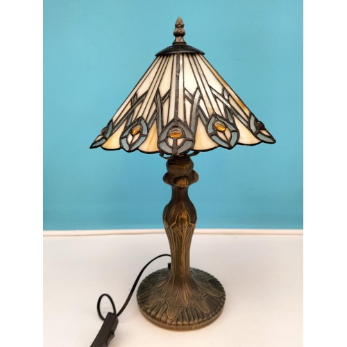 154 - Tiffany Style Lamp W/O. 46cm Tall.