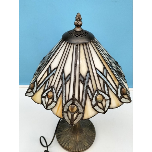 154 - Tiffany Style Lamp W/O. 46cm Tall.