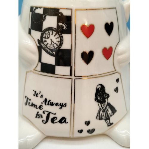 162 - Boxed Limited Edition 'Alice in Wonderland' White Rabbit Teapot. 29cm Tall. No Extras.