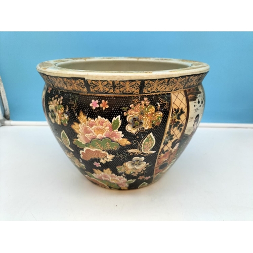 168 - Chinese Oriental Planter. 20cm High, 26cm Diameter.