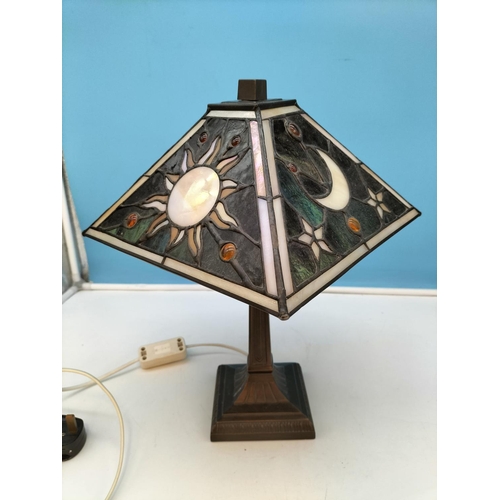 181 - Tiffany Style Lamp W/O 37cm Tall.