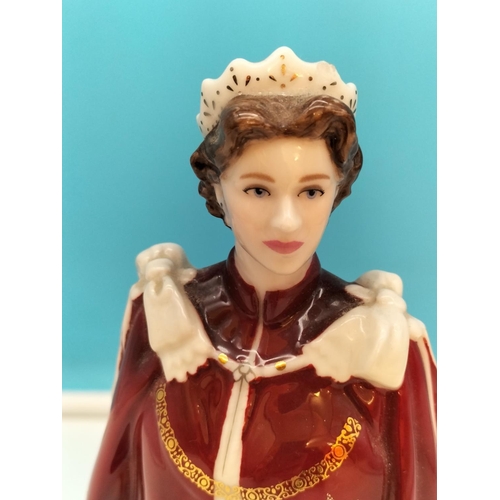 20 - Royal Worcester 22cm Figure of Queen Elizabeth II in Celebration of her 80th Birthday 2006.