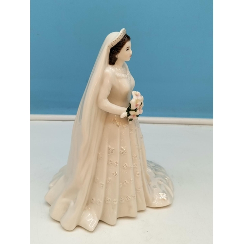 219 - Royal Worcester 23cm Figure of Queen Elizabeth II to Celebrate her Diamond Wedding Anniversary 2007.