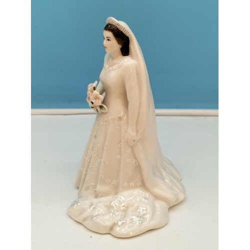 219 - Royal Worcester 23cm Figure of Queen Elizabeth II to Celebrate her Diamond Wedding Anniversary 2007.