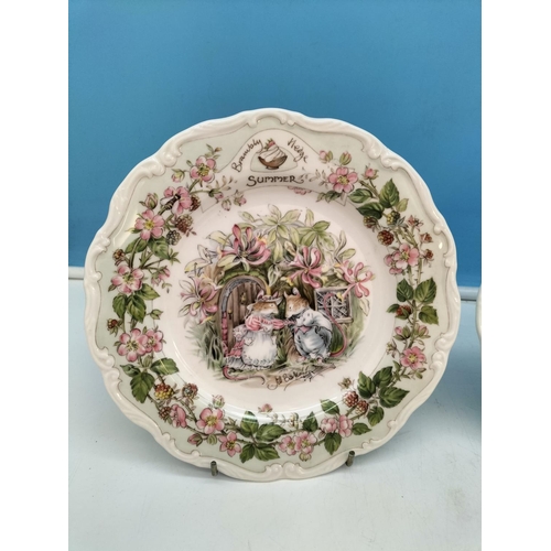 226 - Royal Doulton Brambly Hedge 20cm 'Spring' and 'Summer' Plates.