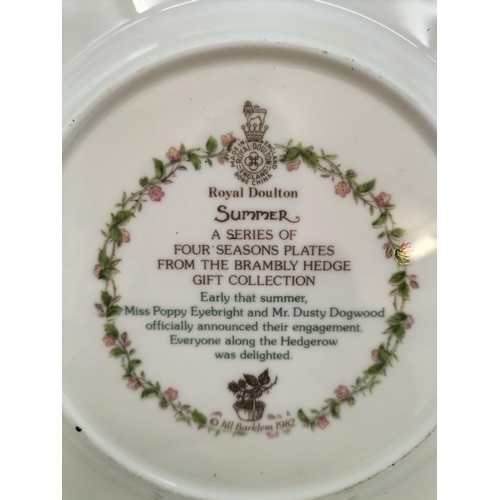 226 - Royal Doulton Brambly Hedge 20cm 'Spring' and 'Summer' Plates.