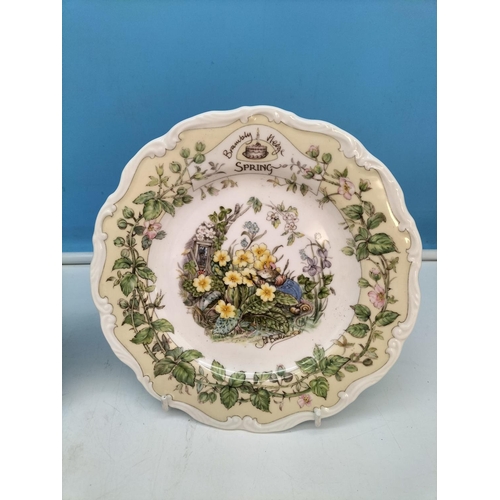 226 - Royal Doulton Brambly Hedge 20cm 'Spring' and 'Summer' Plates.