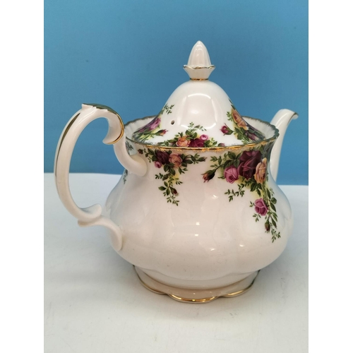 101 - Royal Albert Teapot in the 'Old Country Roses' Pattern. Seconds. 20cm High x 26cm.