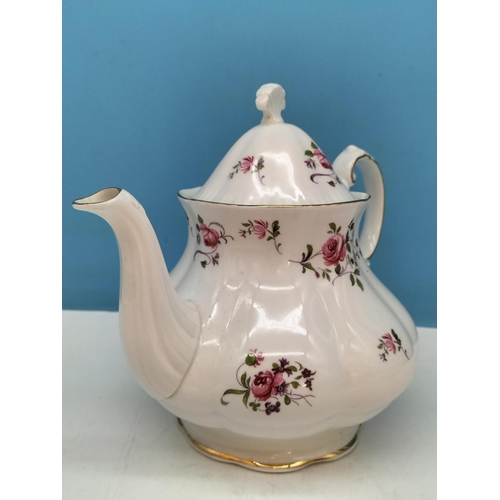 372 - Paragon China Teapot in the 'Fragrance' Pattern 19cm High, 23cm Long.