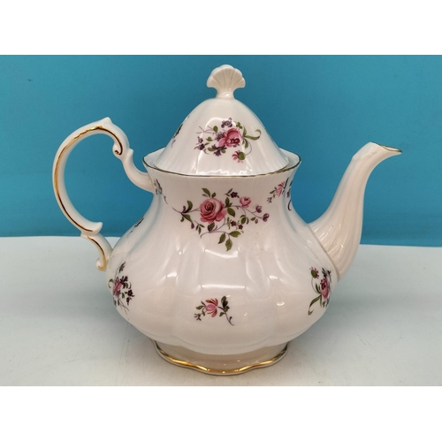 372 - Paragon China Teapot in the 'Fragrance' Pattern 19cm High, 23cm Long.