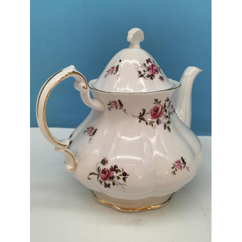 372 - Paragon China Teapot in the 'Fragrance' Pattern 19cm High, 23cm Long.