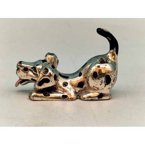 40 - Silver 925 Dalmatian Dog Figure. 4cm x 3cm. 21.3 Grams.