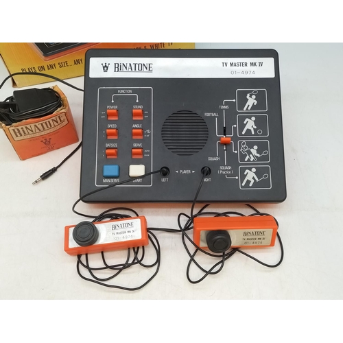 644 - Boxed Binatone TV Master IV Retro Gaming System. Powers Up.