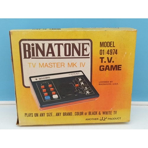 644 - Boxed Binatone TV Master IV Retro Gaming System. Powers Up.