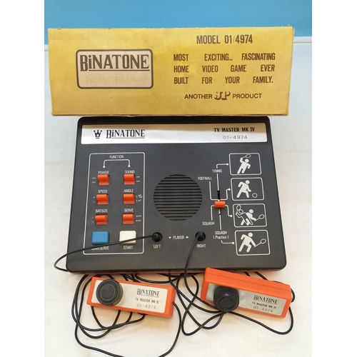 644 - Boxed Binatone TV Master IV Retro Gaming System. Powers Up.