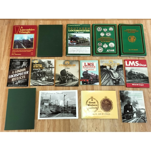 130 - Collection of Railway Related Reference Books (15) to include A Great Western Gallery, LMS Engines, ... 