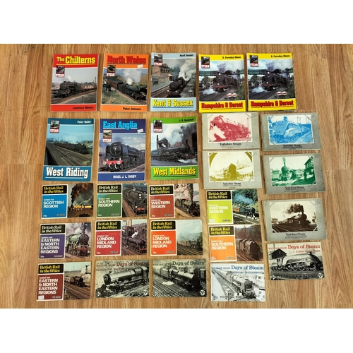 156 - Collection of Railway Related Reference Books (22) to include Days of Steam Vols 1-4, British Rail i... 