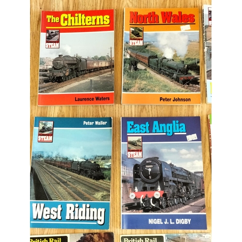 156 - Collection of Railway Related Reference Books (22) to include Days of Steam Vols 1-4, British Rail i... 