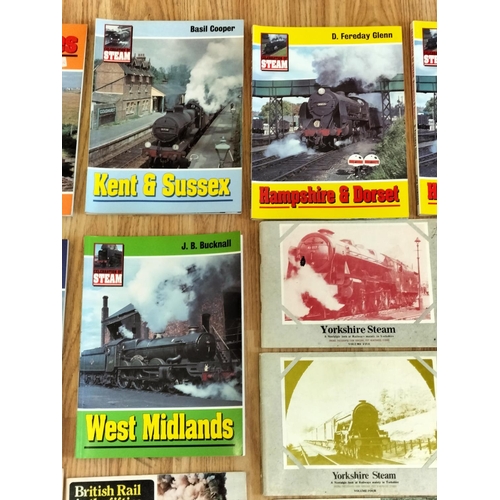 156 - Collection of Railway Related Reference Books (22) to include Days of Steam Vols 1-4, British Rail i... 