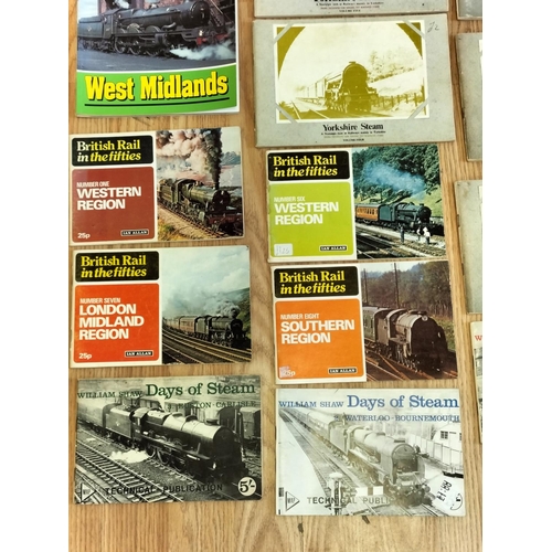 156 - Collection of Railway Related Reference Books (22) to include Days of Steam Vols 1-4, British Rail i... 