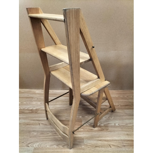 157 - Metamorphic Library Chair. Extended Measures 93cm High, 60cm x 38cm. Collection Only.