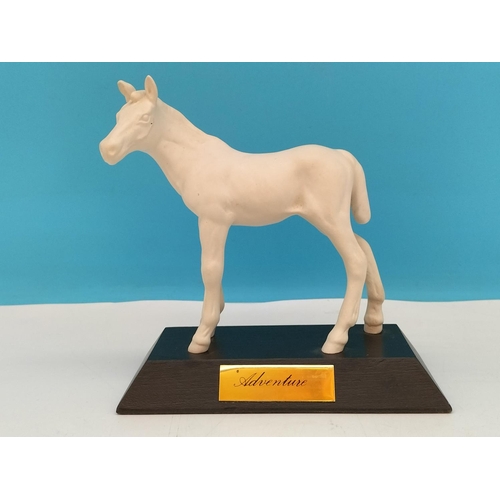 159 - 2 x Beswick Foal Figures on Plinths, 'Sunlight' and 'Adventure'. Tallest 14cm.