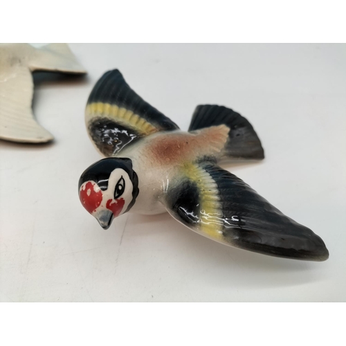 161 - Ceramic Graduated Flying Goldcrest Birds (3)