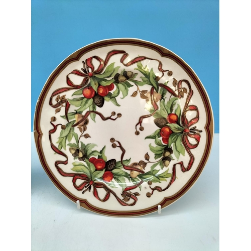 240 - Tiffany & Co 'Tiffany Garland' Pattern 22.5cm Salad Plates (2). Seconds Quality.