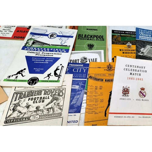 253 - Collection of Vintage Football Programmes, Photos, etc to include Manchester United, Stoke City, Wre... 