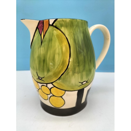 278 - Wilkinson's Clarice Cliff Cream 20cm Jug Painted in the 'New Fruits' Pattern.