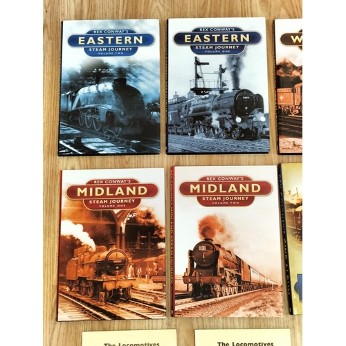 320 - Collection of Railway Related Reference Books (15) to include Rex Conway's Steam Journey (7 Volumes)... 