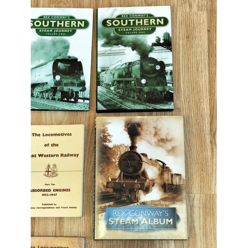 320 - Collection of Railway Related Reference Books (15) to include Rex Conway's Steam Journey (7 Volumes)... 