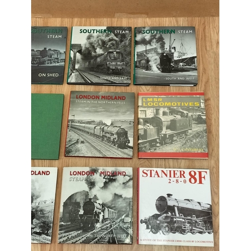 356 - Collection of Railway Related Reference Books (15) to include Southern Steam, London Midland Steam, ... 