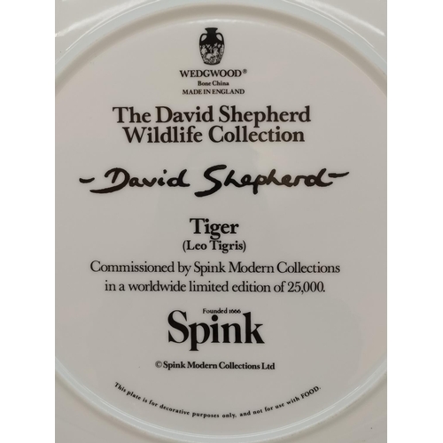 386 - Wedgwood David Shepherd Wildlife Collection 27cm Collectors Plates (8).