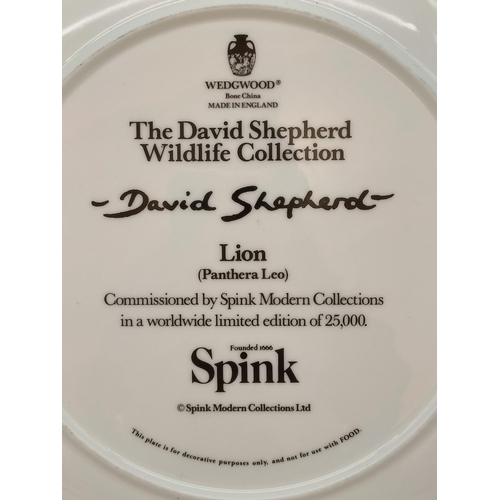 386 - Wedgwood David Shepherd Wildlife Collection 27cm Collectors Plates (8).