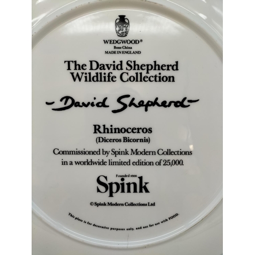 386 - Wedgwood David Shepherd Wildlife Collection 27cm Collectors Plates (8).