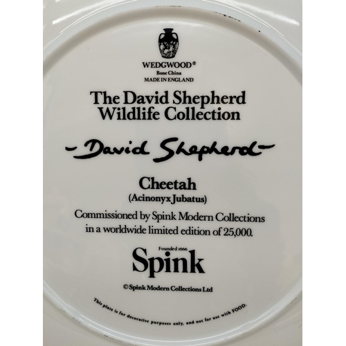 386 - Wedgwood David Shepherd Wildlife Collection 27cm Collectors Plates (8).