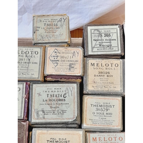 397 - Large Collection of Antique Pianola Boxed Music Rolls.