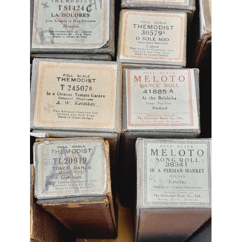 397 - Large Collection of Antique Pianola Boxed Music Rolls.