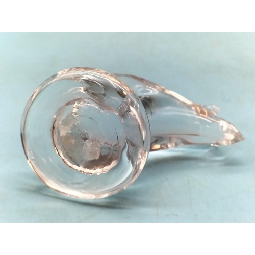 438 - Clear Crystal 6cm Figure of a Bear.