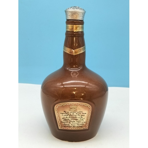 448 - Boxed Bells Millennium Glass Whisky Decanter (Empty), Spode Chivas Brothers Brown Glazed Whisky Deca... 