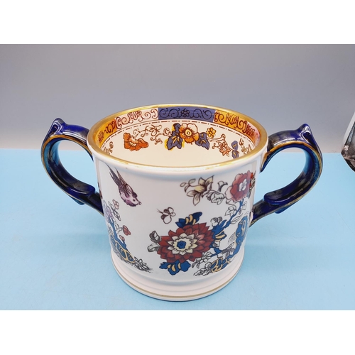 458 - Large Wade Floral Loving Cup Commissioned by Taunton Cider (13cm High, 13cm Diameter) plus a smaller... 