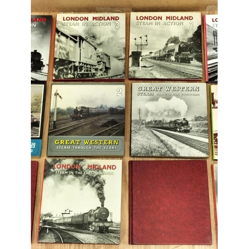 492 - Collection of Railway Related Reference Books (18) to include London Midland Steam in Action Vol 1-4... 