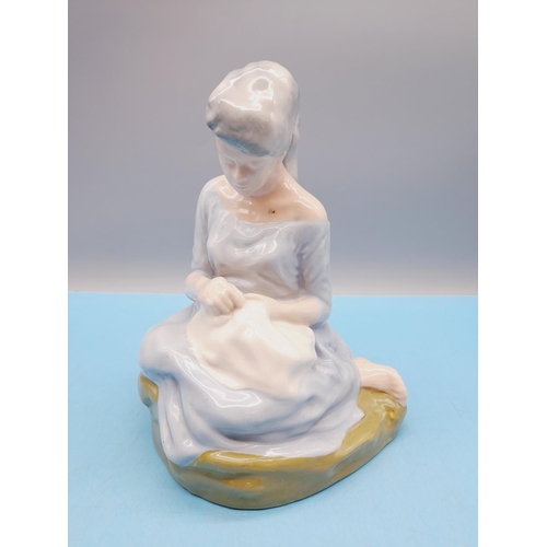 494 - Ceramic 19cm Figure in the Style of Wade Eileen Ogle. Unmarked.